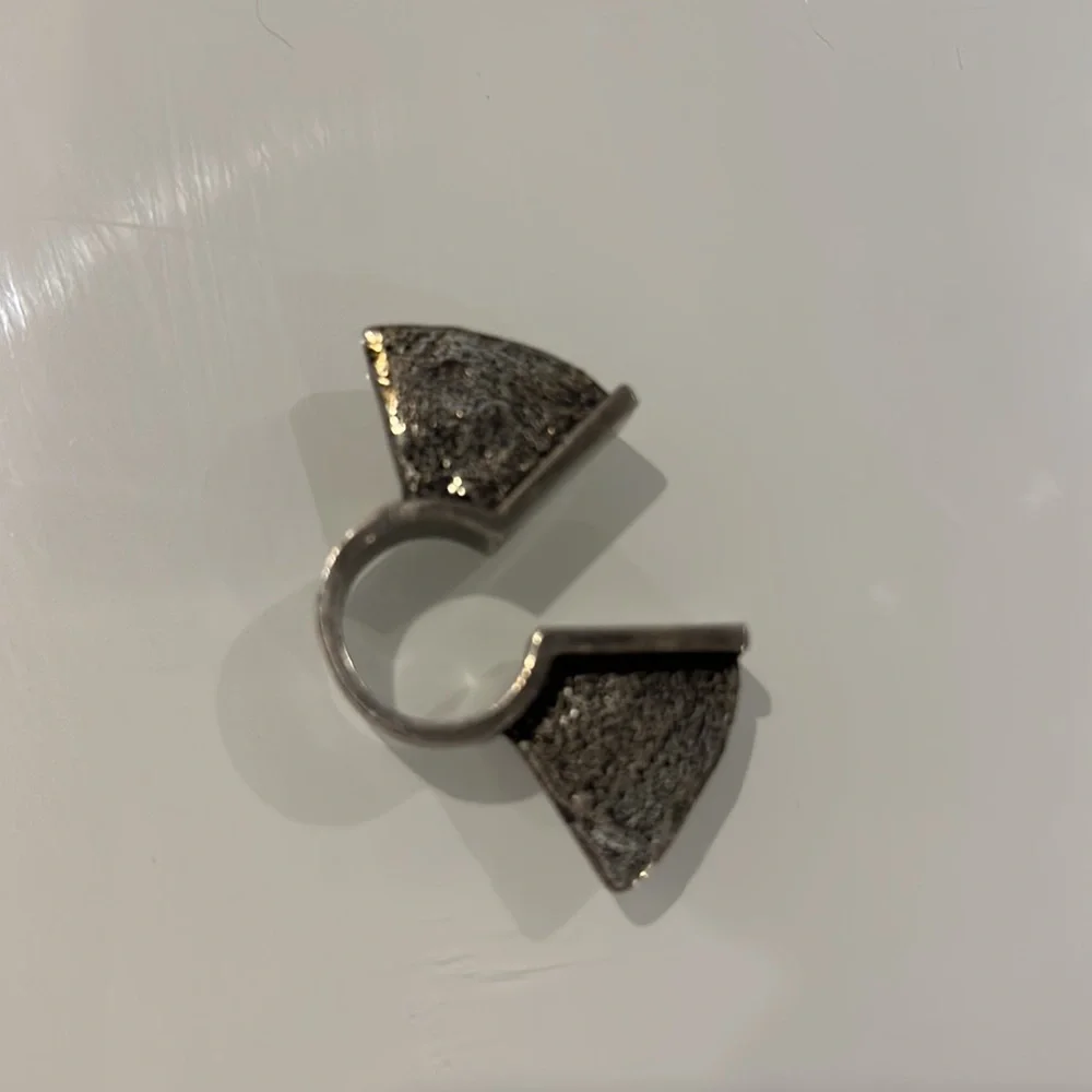 Low Luv x Erin Wasson Ingot Sculptural Ring in Silver Tone